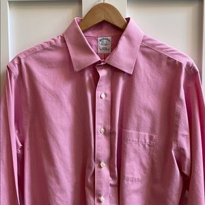 Large Brooks Brothers Pink Gingham Dress Shirt